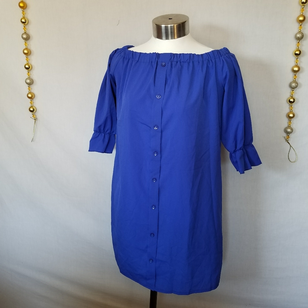 Overmal blue blouse large